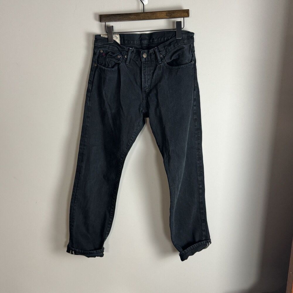 POLO RALPH LAUREN Mens Blue Hampton Straight Jeans Size 31x30 Selvedge